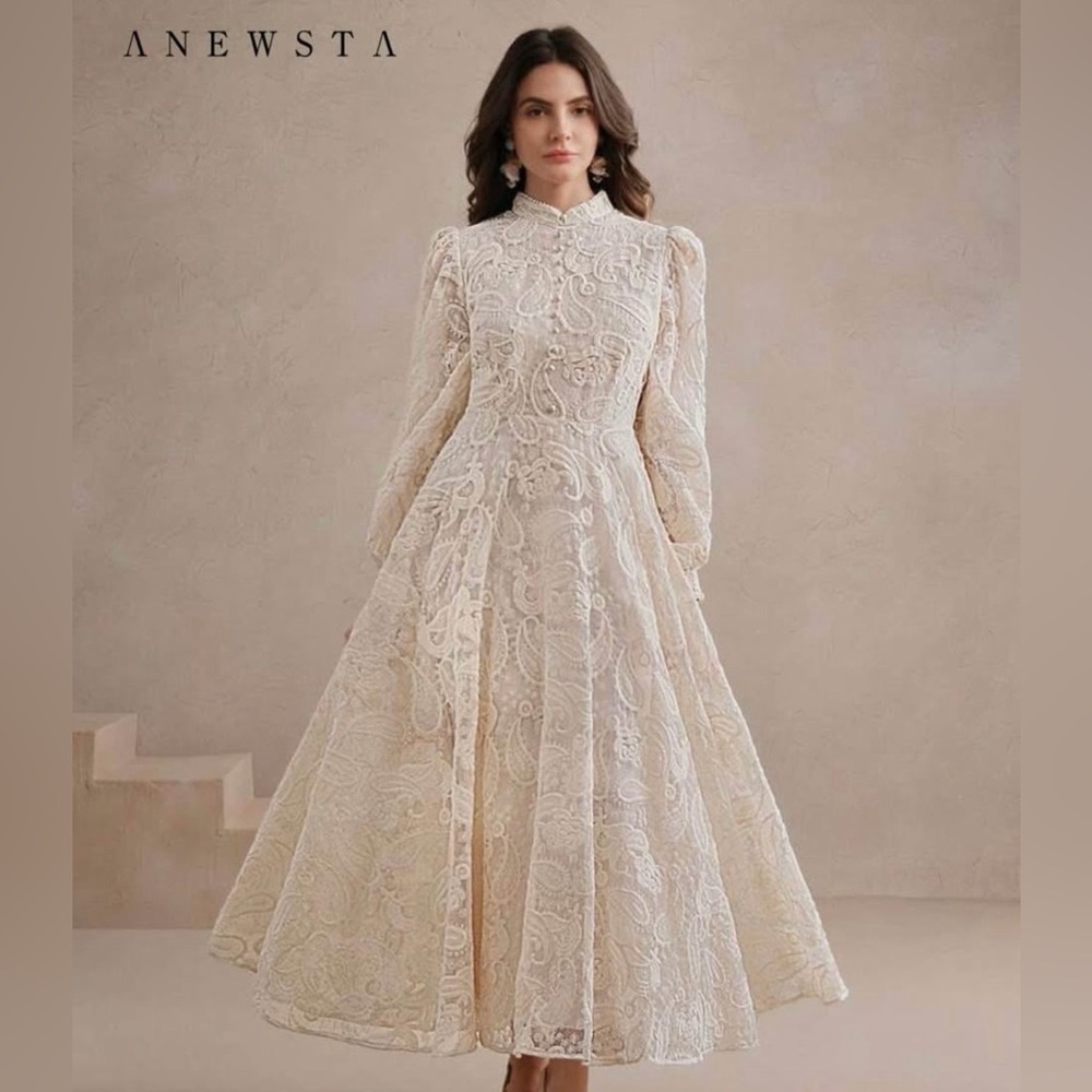 Elegant Lace Long Sleeve Dress